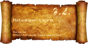 Hatvanger Laura névjegykártya